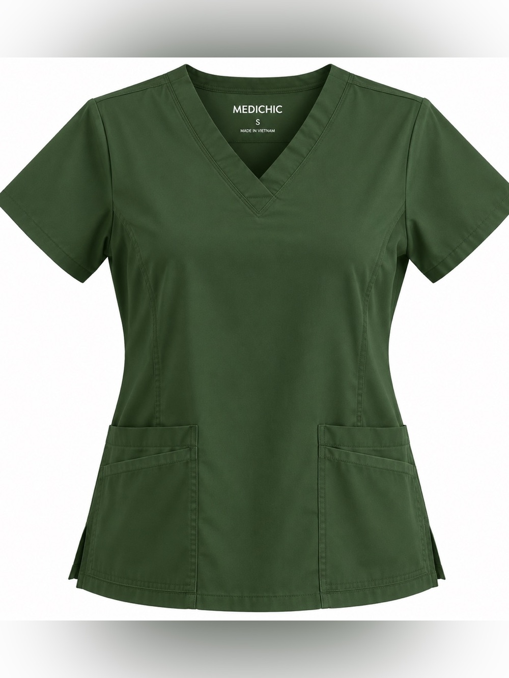 Women's Olive Short Sleeve scrub Top